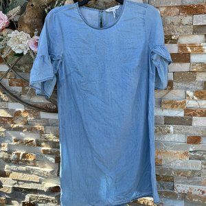 BCBGeneration Denim DRESS‎ Ruffled Sleeves